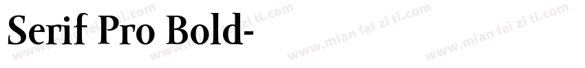 Serif Pro Bold字体转换